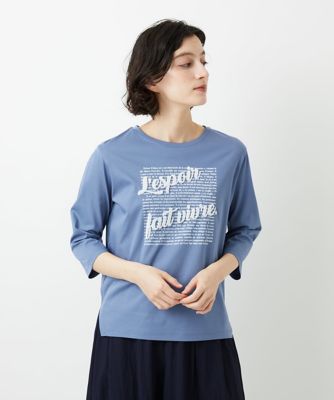 ＜GEORGES RECH (Women/小さいサイズ)＞スムースジャージーロゴ刺繍カットソー