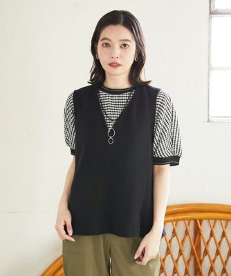 セットアップ対応］VネックAラインベスト | GEORGES RECH (Women