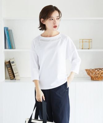 ＜GEORGES RECH (Women/小さいサイズ)＞［セットアップ対応］ドルマンスリーブシアーポンチカットソー