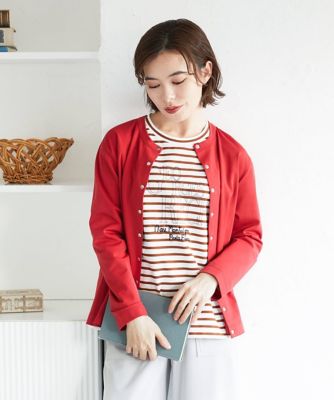 ＜GEORGES RECH (Women/小さいサイズ)＞ジャージースナップカーディガン