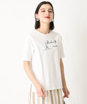 エッフェル塔刺繍ロゴプリントカットソー | GEORGES RECH (Women