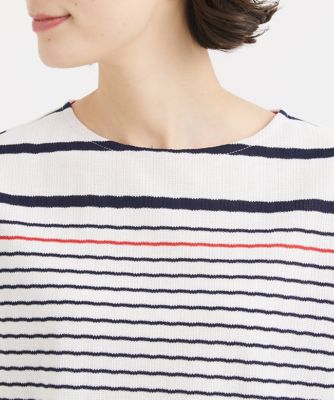 カノコパネルボーダーフレンチスリーブプルオーバー
