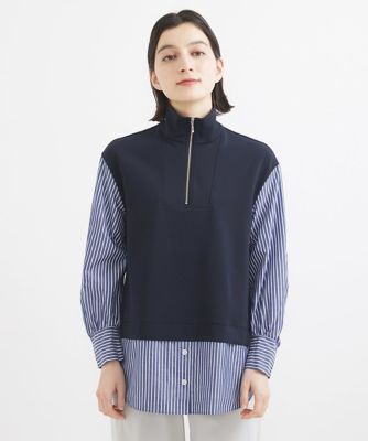 ベストレイヤードストライプシャツ
