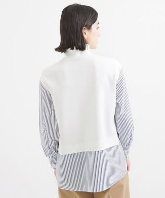 ベストレイヤードストライプシャツ