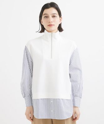 ベストレイヤードストライプシャツ