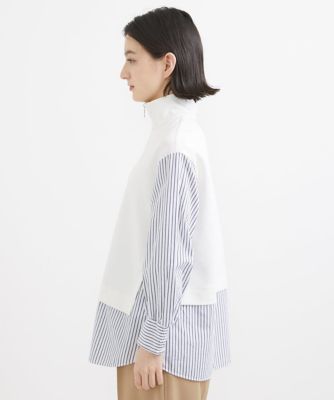 ベストレイヤードストライプシャツ