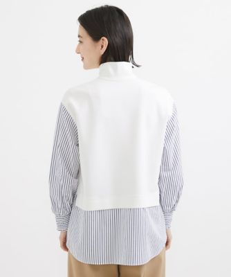 ベストレイヤードストライプシャツ