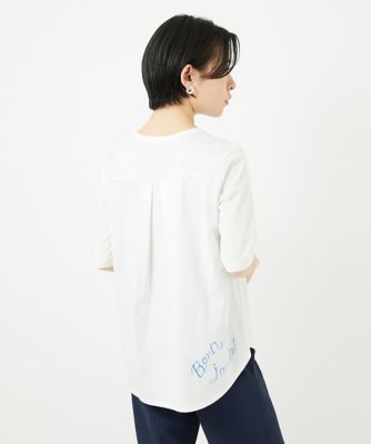 ES RECH / ジョルジュ・レッシュ シルケット天竺ラウンドヘムロゴカットソー シルケット天竺ラウンドヘムロゴカットソー(カットソー・Tシャツ