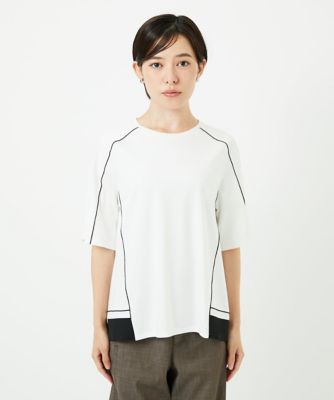 ES RECH / ジョルジュ・レッシュ [接触冷感/紫外線カット/速乾/遮熱]メロウラインカットソー 接触冷感／紫外線カット／速乾／遮熱］メロウラインカットソー