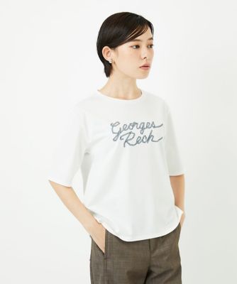 スムースロゴ刺繍ロングスリーブカットソー | GEORGES RECH