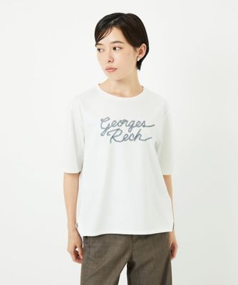 ジョルジュ・レッシュ（ES RECH）/[接触冷感/紫外線カット/遮熱]プレーティングスルケットロゴカットソー 接触冷感／紫外線カット／遮熱］プレーティングスルケットロゴ