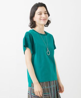 ＜GEORGES RECH (Women/小さいサイズ)＞ハイツイストコットンスムースカットソー