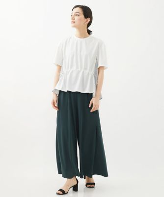 シルケット天竺ウエストギャザーカットソー