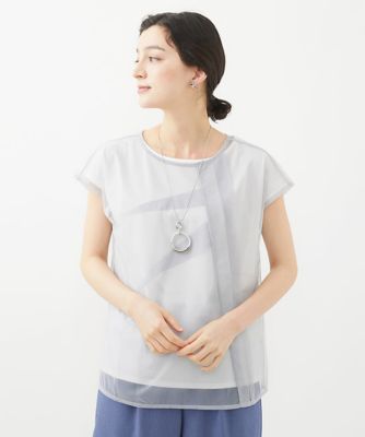 ＜GEORGES RECH (Women/小さいサイズ)＞［２点セット］フレンチスリーブチュールレイヤードカットソー