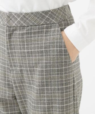 日本製］両面起毛ラメチェックワイドストレートパンツ | GEORGES RECH