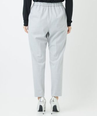 ［日本製］裏起毛センタープレスストレッチテーパードパンツ