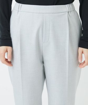 ［日本製］裏起毛センタープレスストレッチテーパードパンツ