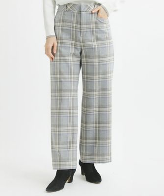 ［日本製］両面起毛ストレッチワイドストレートパンツ