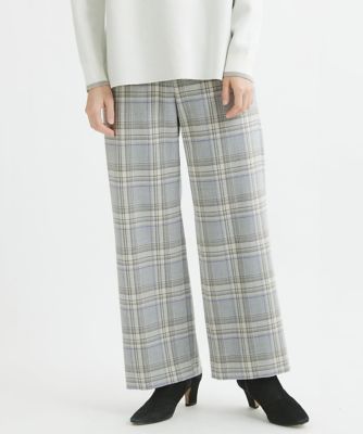 ［日本製］両面起毛ストレッチワイドストレートパンツ