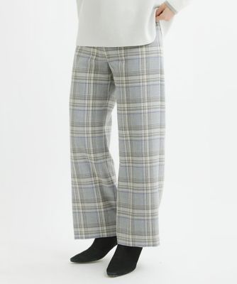 ［日本製］両面起毛ストレッチワイドストレートパンツ