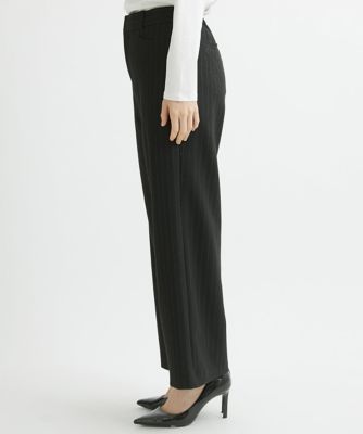 ［日本製］両面起毛ストレッチワイドストレートパンツ