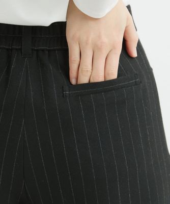 ［日本製］両面起毛ストレッチワイドストレートパンツ