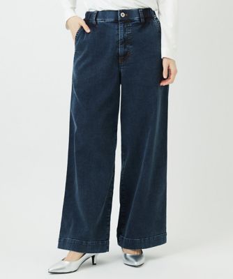 ＜GEORGES RECH (Women/小さいサイズ)＞［セットアップ対応］ジャージーデニムワイドパンツ