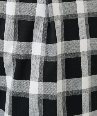 ［日本製］ブロックチェックハイウエストタックワイドパンツ