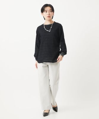 日本製］ダブルクロスワイドストレートパンツ | GEORGES RECH (Women