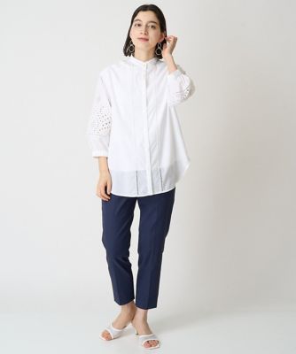［日本製］スリムテーパードセンタープレスパンツ