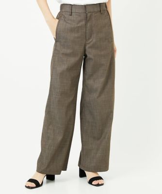 ジョルジュレッシュ ☆定価 25,300円　ワイドパンツ 新品 デニム調シャンブレーストレッチワイドパンツ | GEORGES RECH