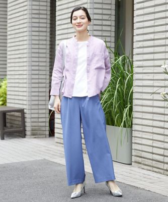 ツイルタックワイドストレートパンツ