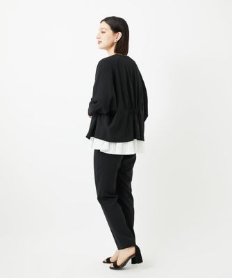 接触冷感／吸水速乾］ジョーゼットテーパードパンツ | GEORGES RECH