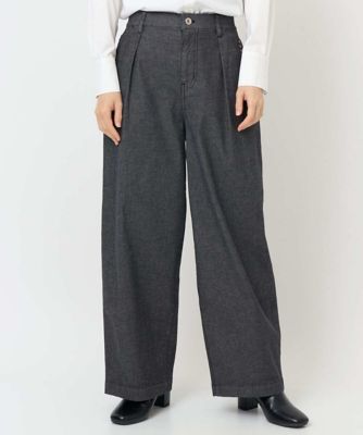 ＜GEORGES RECH (Women/小さいサイズ)＞［セットアップ対応］バレルワイドブラックデニムパンツ