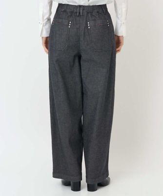 セットアップ対応］バレルワイドブラックデニムパンツ | GEORGES RECH