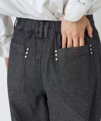 セットアップ対応］バレルワイドブラックデニムパンツ | GEORGES RECH