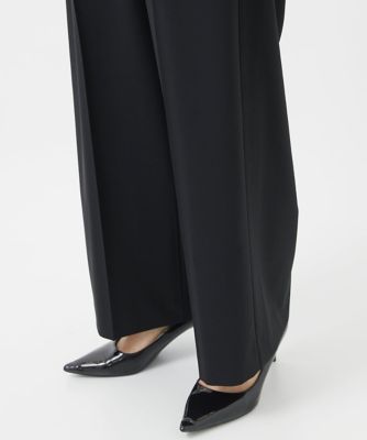 ［日本製］サテンラインワイドストレートパンツ