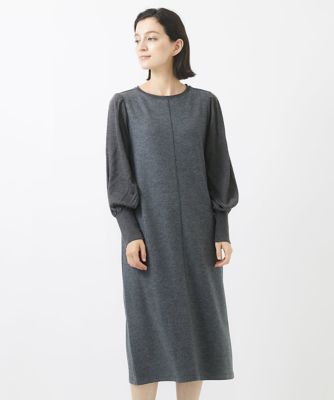 ＜GEORGES RECH (Women/小さいサイズ)＞ウールスムースジャージーボリュームスリーブワンピース