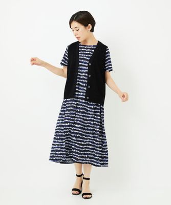 日本製］ランダムボーダーAラインジャージーワンピース | GEORGES