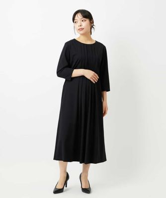 タックフレア7部袖ワンピース | GEORGES RECH (Women/小さいサイズ