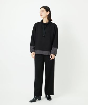 ストレッチダンボールストレートワイドパンツ | GEORGES RECH (Women