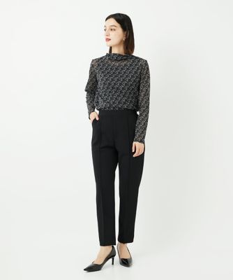 日本製］カットジョーゼットストレッチテーパードパンツ | GEORGES