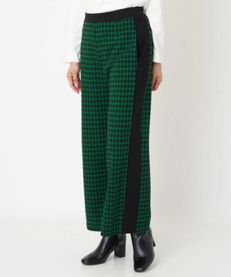 ＜GEORGES RECH (Women/小さいサイズ)＞千鳥ジャカードストレートワイドパンツ