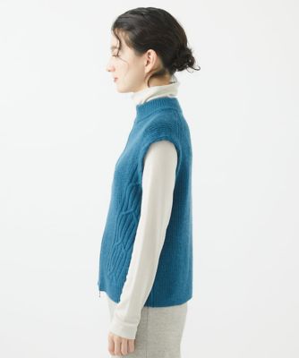 ES RECH / ジョルジュ・レッシュ ダブルジップハイネックニットベスト ダブルジップハイネックニットベスト | GEORGES RECH (Women