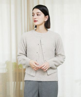 メタリックシャギーショートカーディガン | GEORGES RECH (Women