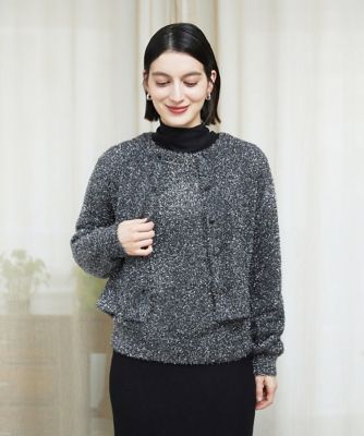 メタリックシャギーショートカーディガン | GEORGES RECH (Women