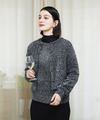 メタリックシャギーショートカーディガン | GEORGES RECH (Women