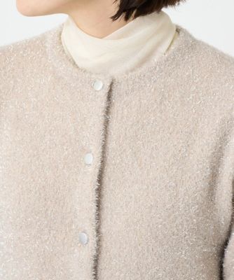 メタリックシャギーショートカーディガン | GEORGES RECH (Women