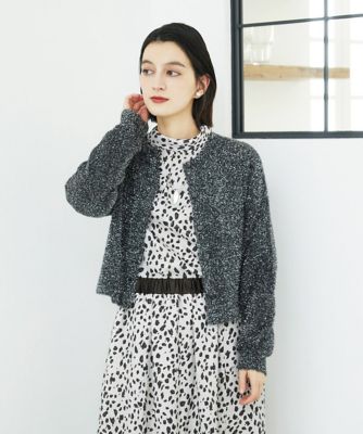 ＜GEORGES RECH (Women/小さいサイズ)＞メタリックシャギーショートカーディガン