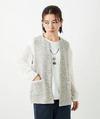 ＜GEORGES RECH (Women/小さいサイズ)＞ファンシーツイードＡラインジレ